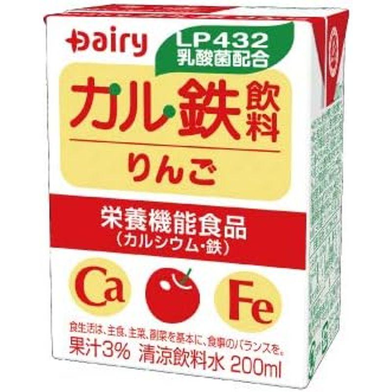 最高の 南日本酪農協同 デーリィ カル鉄飲料 りんご 200ml紙パック×24本入×(2ケース) ソフトドリンク、ジュース 