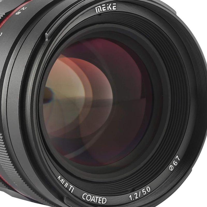匿名配送 Meike 50mm F1.2 大口径マニュアルフォーカスフルフレームレンズ Sony FE Eマウントミラーレスカメラ A7RIII A7 【UO8283841971】(28998円)