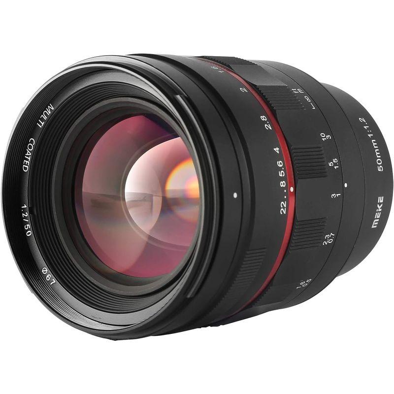 匿名配送 Meike 50mm F1.2 大口径マニュアルフォーカスフルフレームレンズ Sony FE Eマウントミラーレスカメラ A7RIII A7 【UO8283841971】(28998円)
