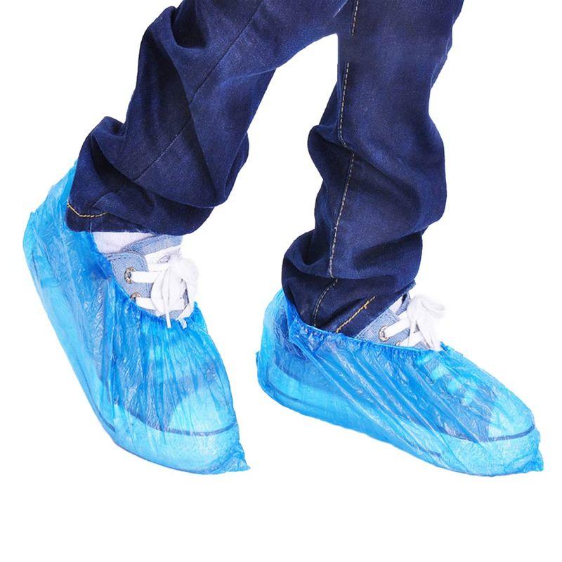 YFFSFDC 使い捨て 靴カバー シューズカバー 100枚 50足入シューズカバー 男女兼用 透明 シューズカバー 使い捨て ビニール 靴