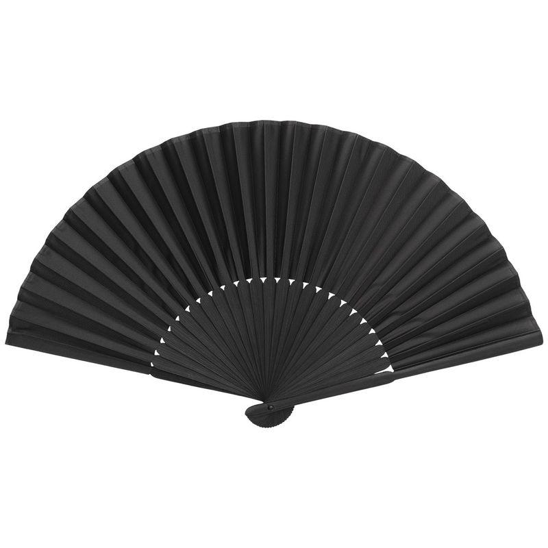 GoodsLand 竹製 和風 7寸 扇子 黒 黒骨 無地 メンズ 男性 用 布 おしゃれ 丈夫 モダン ブラック 扇子袋 付き GDSE 2023090520014201205
