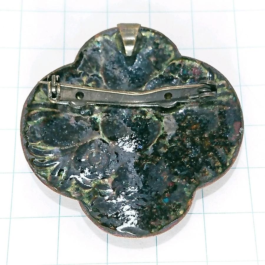 送料無料)ビンテージ☆七宝焼き お花モチーフ☆アンティーク ブローチ