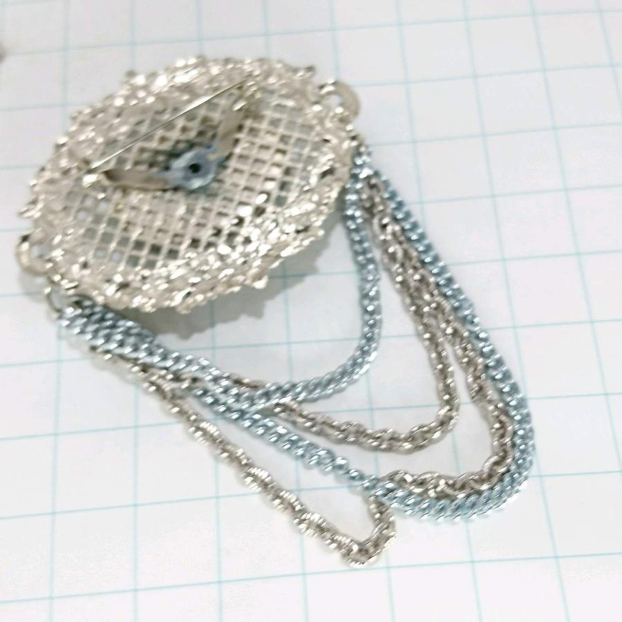 送料無料)ビンテージ☆ブラックストーン チェーン☆アンティーク