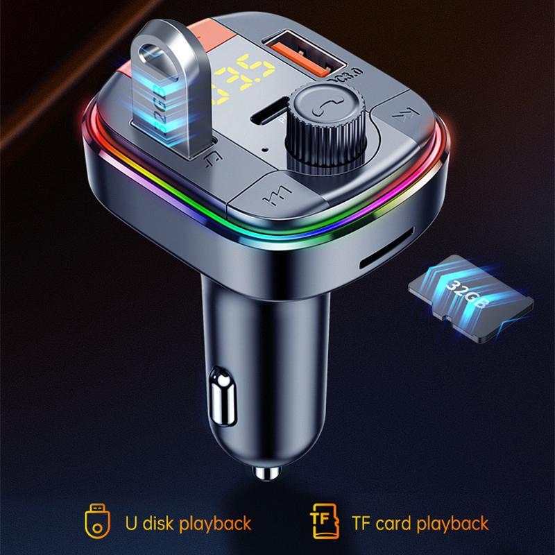 Car FM Transmitter,QC3.0 Wireless 車用 Bluetooth Car Adapter Mp3 Music Player blackhole