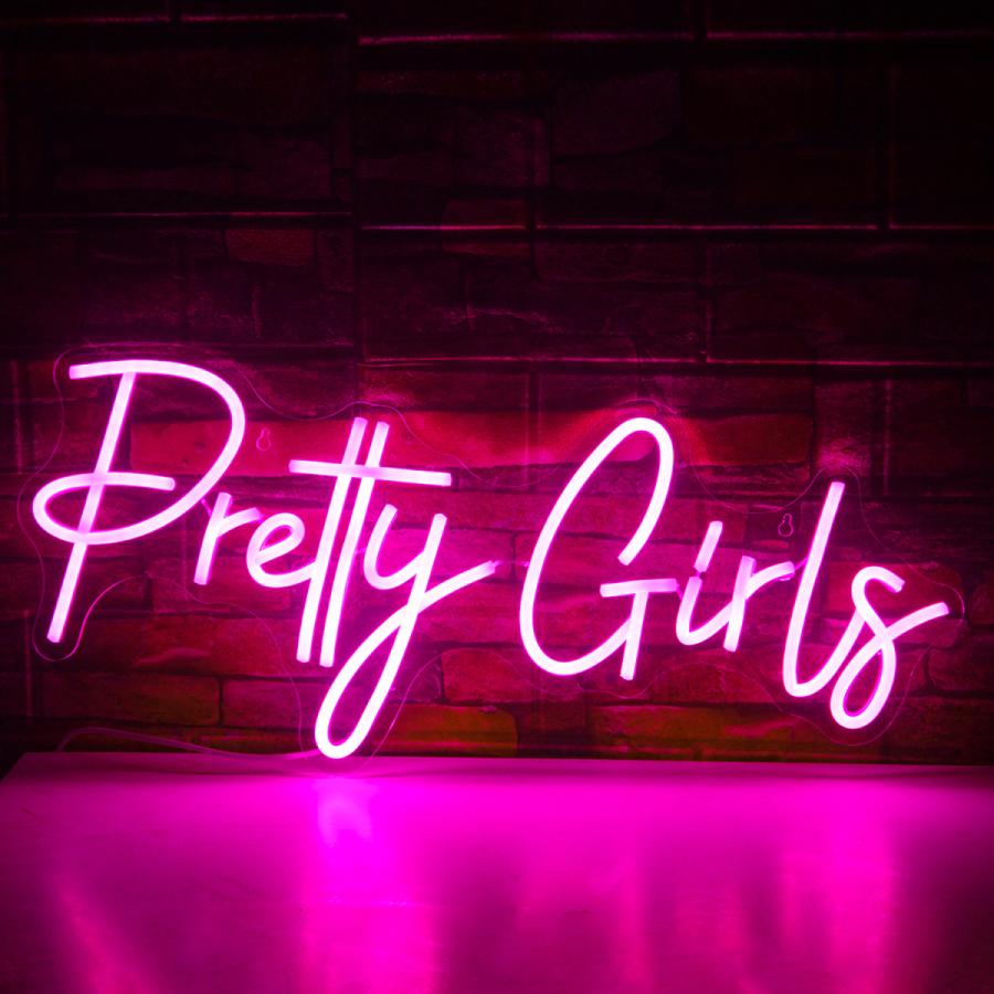数量限定】 Pretty Girlsネオンサイン 寝室の壁飾 LEDネオンサイン