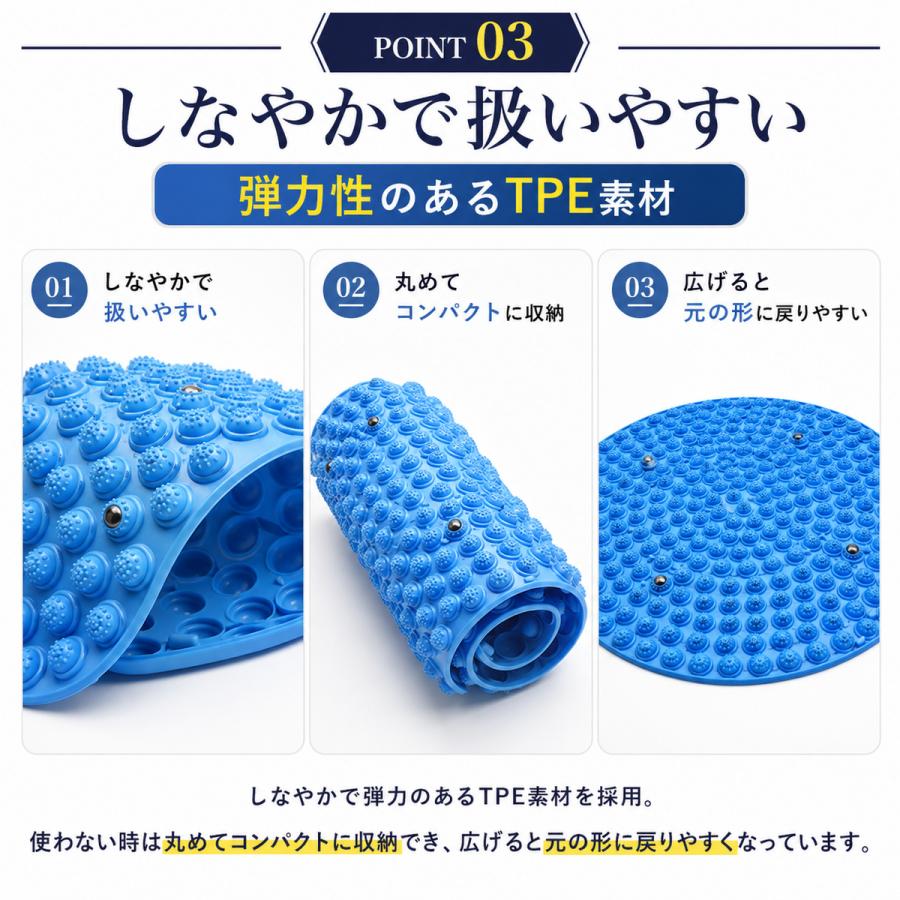 足ツボマット マッサージ 指圧 シート 55cm 突起 つぼ押し 足裏 グッズ