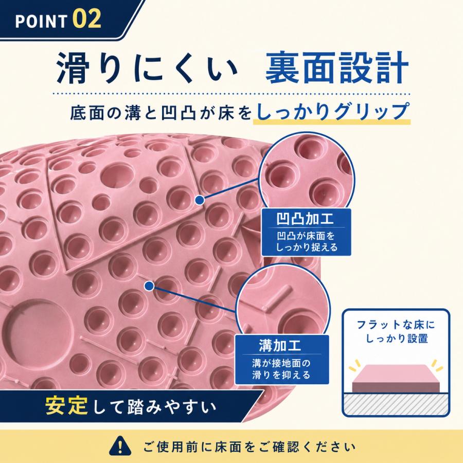 足ツボマット マッサージ 指圧 シート 55cm 突起 つぼ押し 足裏 グッズ