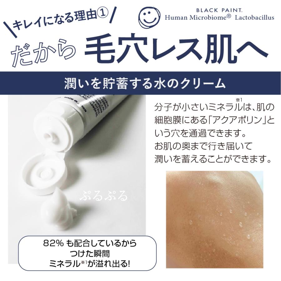 ブラックペイント 保湿クリーム  BASIC ウォータークリーム 25g チューブタイプ 化粧下地 肌をなめらかに オーガニック 国産 ヒト乳酸菌配合 | BLACK PAINT | 06