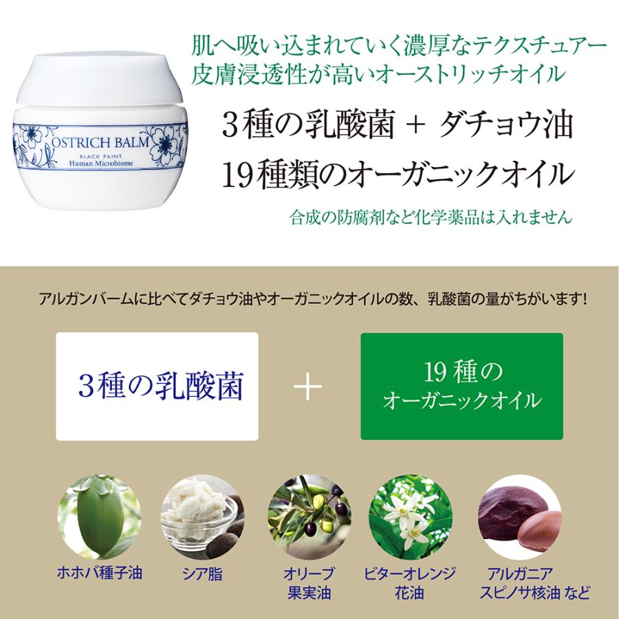 ブラックペイント プレミアム オーストリッチバーム 25g ヒト乳酸菌配合 目元 保湿バーム_6