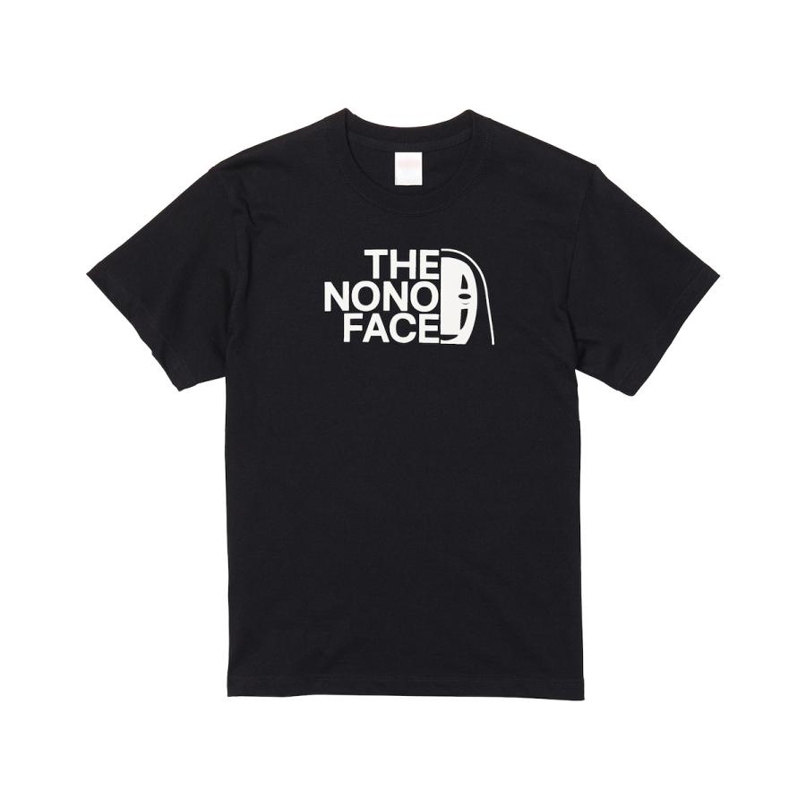ノー フェイス 半袖 白 黒 パロディ tシャツ パロt おもしろいtシャツ