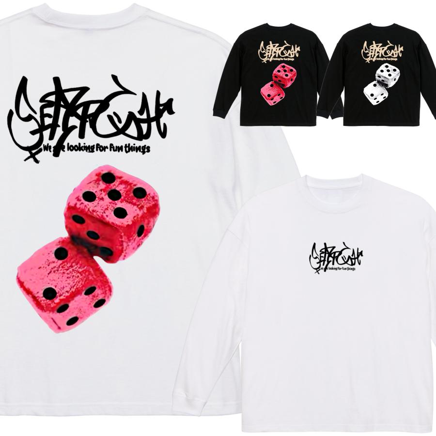 リブあり][ビッグシルエット]ダイス ロンT 長袖 ロングスリーブ T