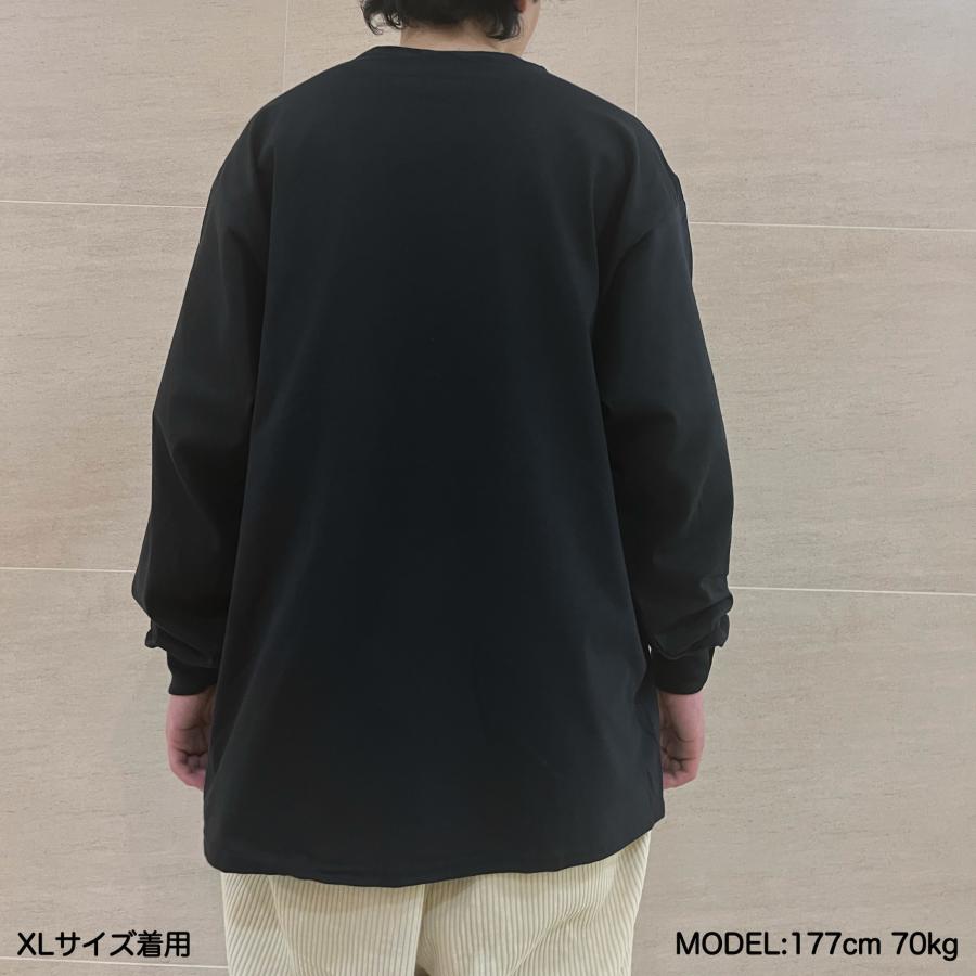 リブあり]大仏 自由の女神 ロンT 長袖 ロングスリーブ Tシャツ 白 黒