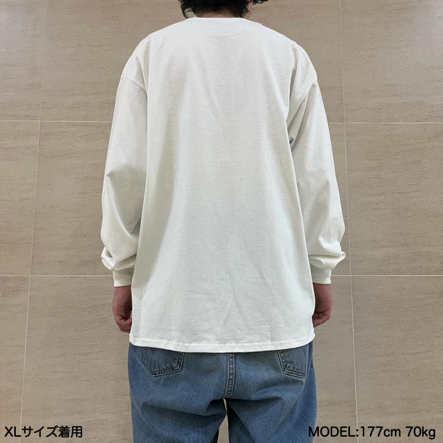 リブあり]大仏 自由の女神 ロンT 長袖 ロングスリーブ Tシャツ 白 黒
