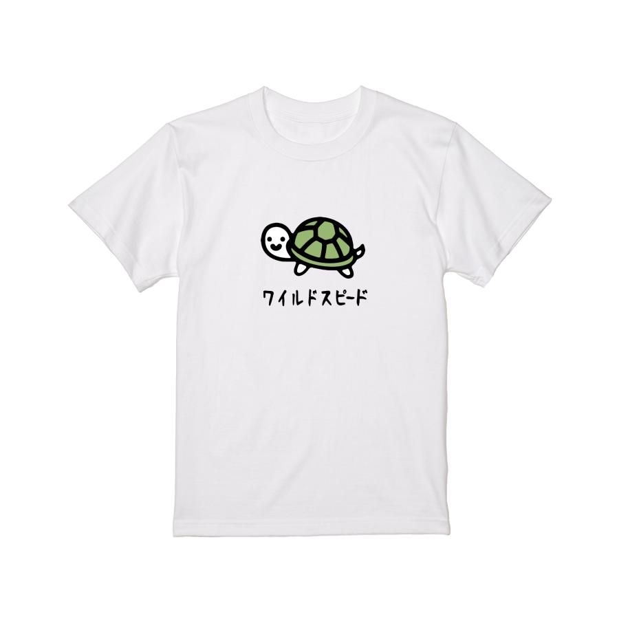 ワイルドスピード カメ Tシャツ 半袖 白 黒 大阪名物 なんでやねん