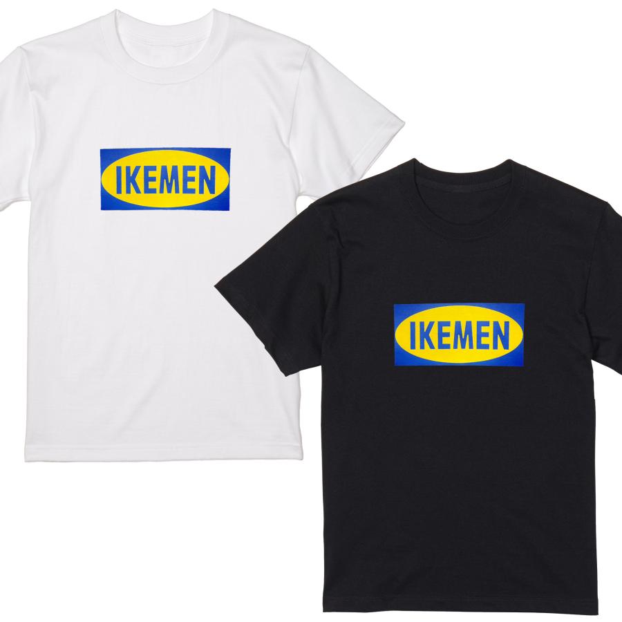 IKEMEN イケメン Tシャツ 半袖 白 黒 大阪名物 なんでやねん ギャグ
