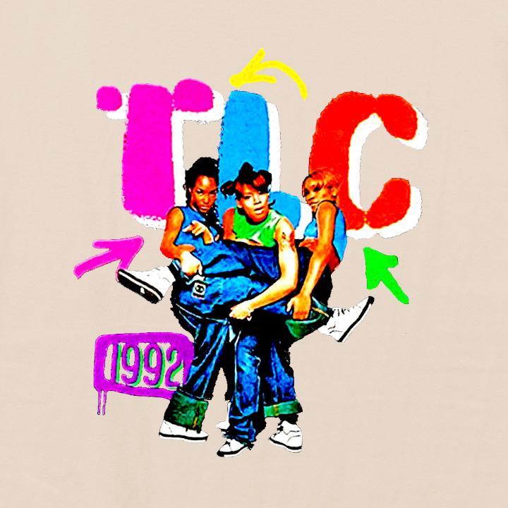 TLC Tシャツ 半袖 黒 90年代 R&B ラップ ヒップホップ ビンテージ