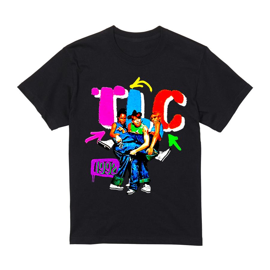 TLC Tシャツ 半袖 黒 90年代 R&B ラップ ヒップホップ ビンテージ