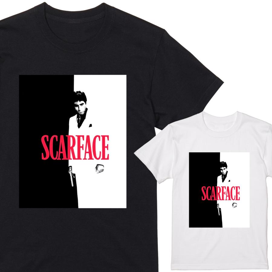 SCARFACE スカ─フェイス Tシャツ 半袖 黒 90年代 映画 MOVIE