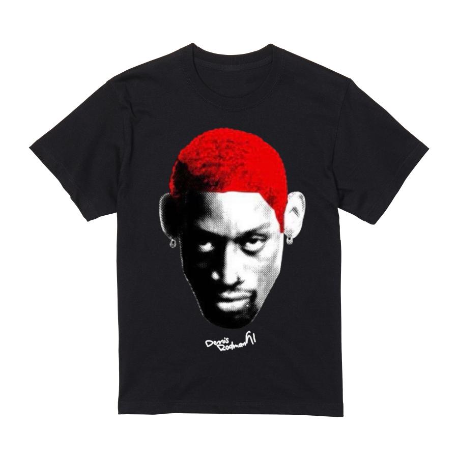 ロッドマン BIG FACE Tシャツ 半袖 黒 バスケ シカゴ・ブルズ 90 ロッドマン BIG FACE Tシャツ 半袖 黒 バスケ シカゴ・ブルズ 90