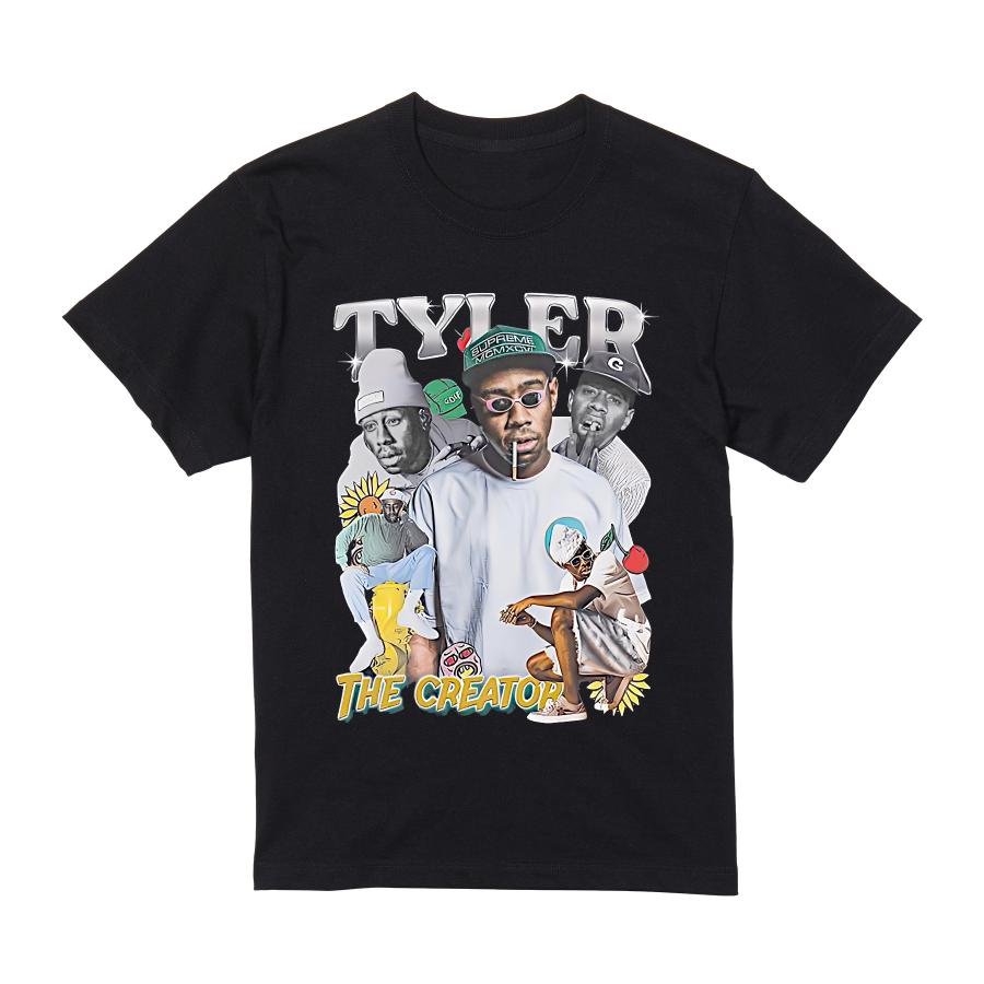 TYLER Tシャツ 半袖 黒 90年代 ヒップホップ ラップ ラッパー TYLER Tシャツ 半袖 黒 90年代 ヒップホップ ラップ ラッパー