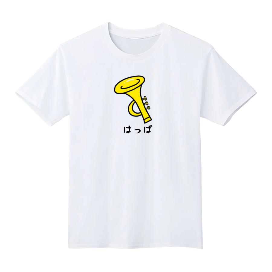 はっぱ ラッパ Tシャツ 半袖 白 黒 大阪名物 なんでやねん ギャグ ネタ