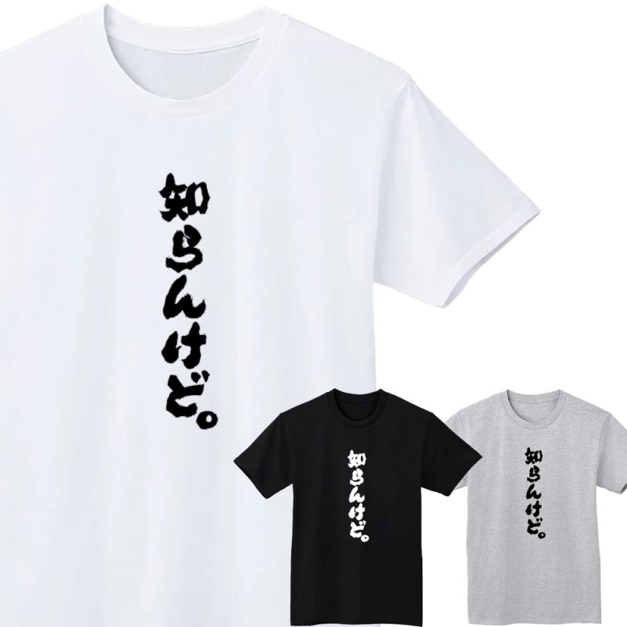 知らんけど。 Tシャツ 半袖 白 黒 おもしろ 筆文字 なんでやねん 大阪