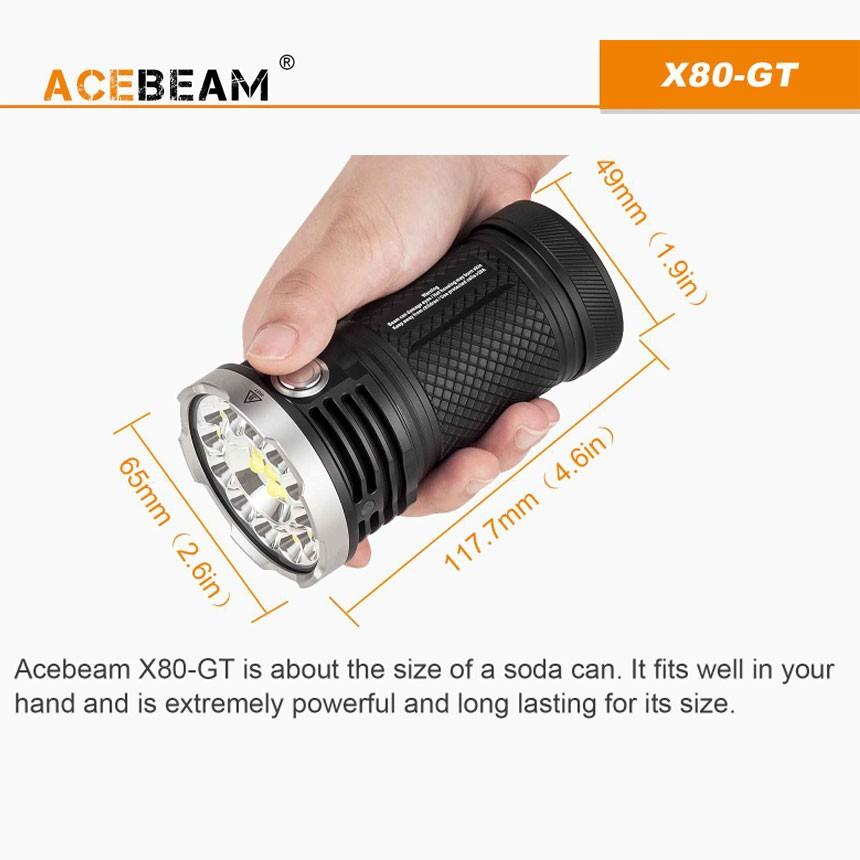 ACEBEAM X80-GT LEDハンディライトエースビーム ブラック 充電式