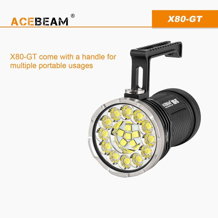 ACEBEAM X80-GT LEDハンディライトエースビーム ブラック 充電式