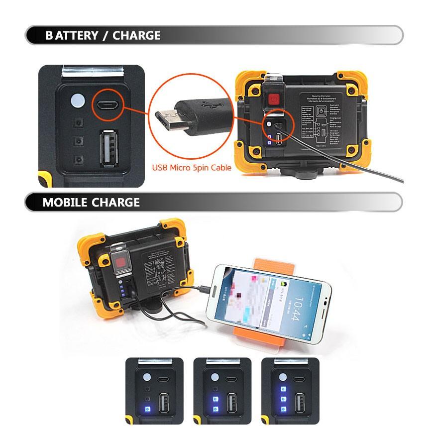 BLACK WOLF（ブラックウルフ） ワークライト LED 充電式 マグネット