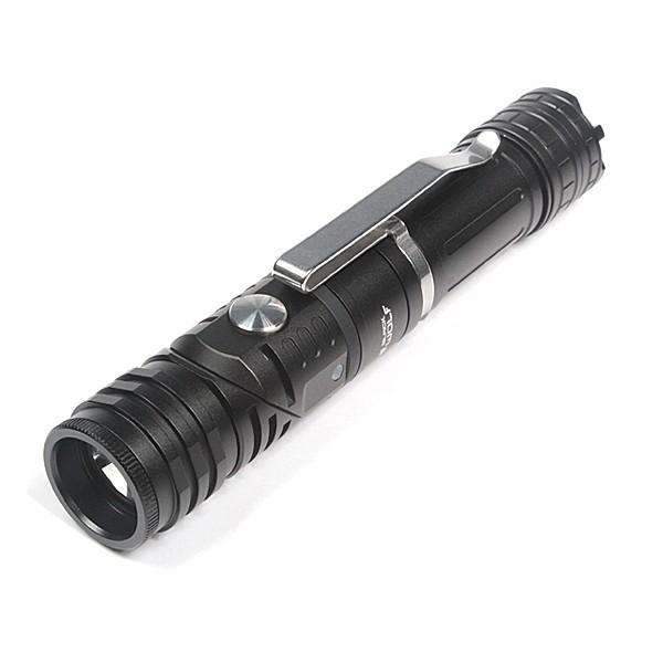 BLACK WOLF LEDハンディライト LED 最強 強力 懐中電灯 充電式