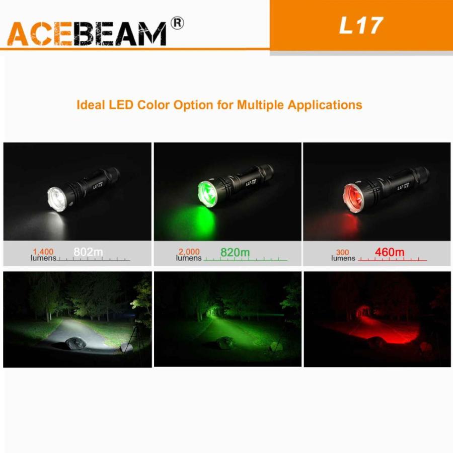 ACEBEAM L17 LEDハンディライトエースビーム ブラック 充電式 ACEBEAM L17 LEDハンディライトエースビーム ブラック 充電式