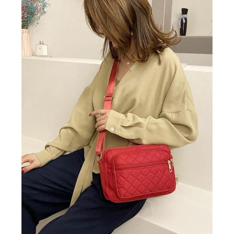 美品✨　ケンジイケダ　キルティングナイロン　ボディーバッグ　男女兼用　黒 GUIONNET NOIR ボディバッグ ワンショルダーバッグ 本革 ギオネ