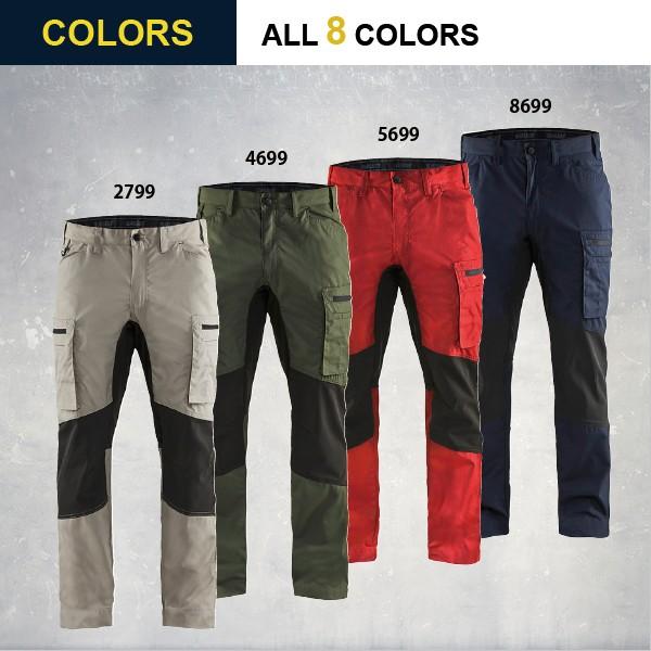 BLAKLADER カーゴパンツ メンズ スリム 作業ズボン 細身 作業服 作業着