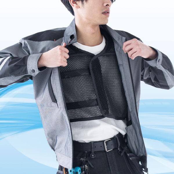空調風神服 インナースペーサー フルハーネス用 草刈り機用 リュック用