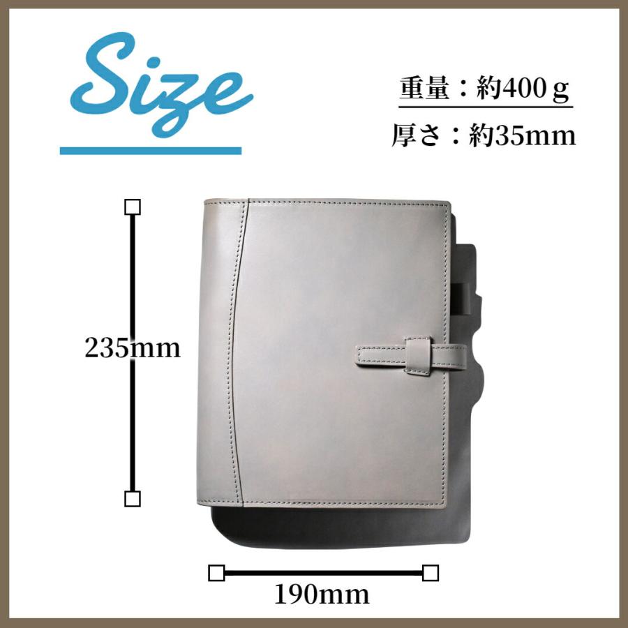 【ブラン・クチュール】 システム手帳 A5 本革 25mm リング アンティークレザー 【送料無料 名入れ ギフト対応】の画像