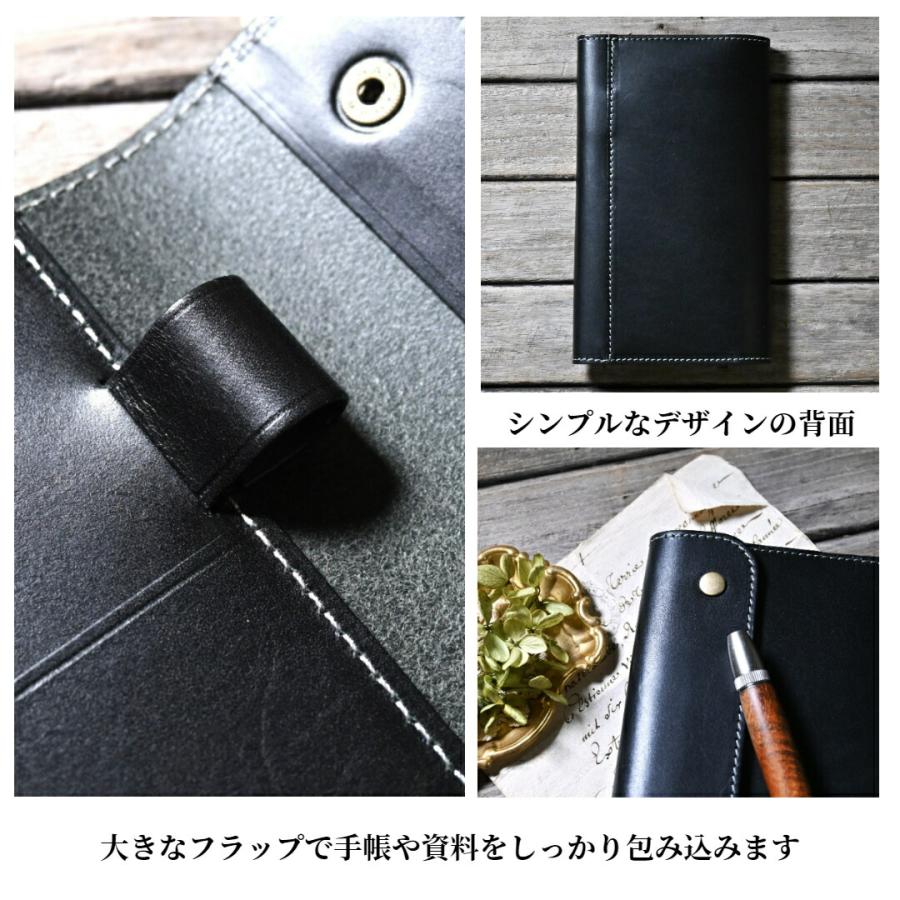 【ブラン・クチュール】 ほぼ日手帳カバー weeks サイズ 革 財布 パスポート カバー アンティークレザー【送料無料 名入れ カスタム対応】｜blanc-couture｜09