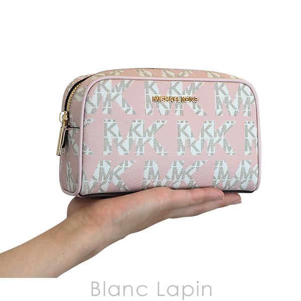 Michael Kors 化粧ポーチ ホワイト/ピンク Michael Kors 化粧ポーチ ホワイト/ピンク Michael Kors 化粧ポーチ
