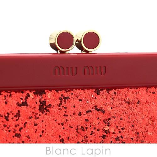 ノベルティ】 ミュウミュウ MIUMIU がま口ポーチ ツイスト #レッド
