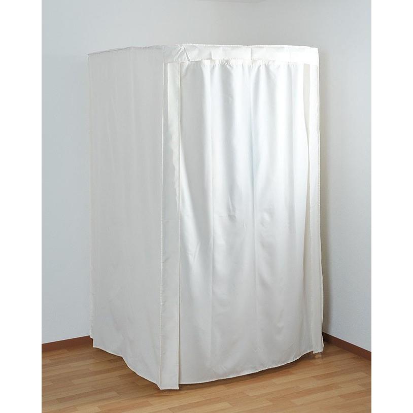 お買い得品 ハンガーラック カバー付き 2段 回転 頑丈 カーテン付き クローゼット キャスター付き 円 白 洋服 収納 衣類収納 コンパクト 省スペース Cisama Sc Gov Br