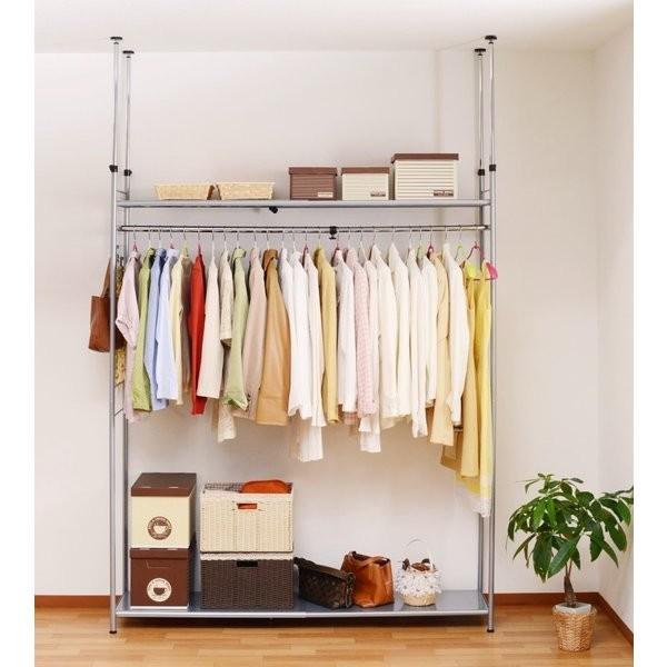 突っ張り ハンガーラック 棚 ラック 頑丈 2段 キッチン収納 収納棚 おしゃれ 北欧 つっぱり ウォークイン クローゼット パントリー 衣類 衣装 洋服 2way Sf 702 Sw インテリアショップminatoya Me 通販 Yahoo ショッピング