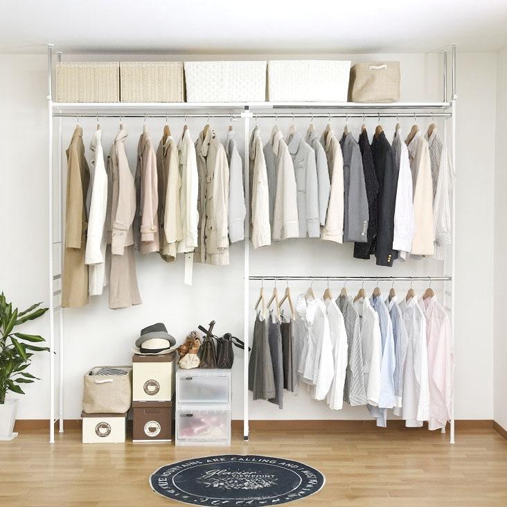 送料無料【新品】突っ張り ハンガーラック アウトレット 突っ張りハンガーラック（ハンガーラック）｜通販のベルメゾンネット