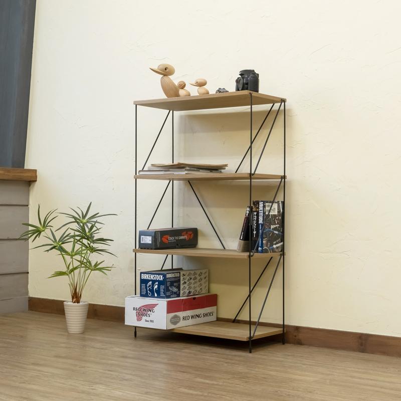 オープンシェルフ ４段 ヴィンテージ 無垢 特注品 オープンラック オープンシェルフ ラック シェルフ 4段 収納棚