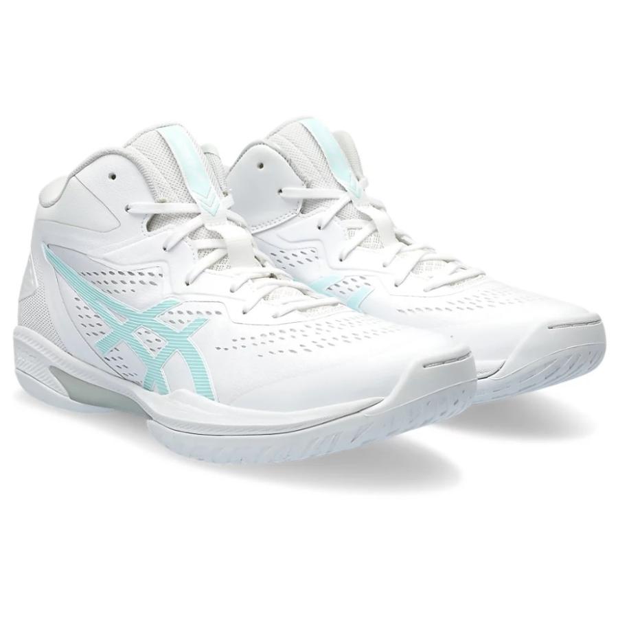 ブルー系 アシックス asics 男女兼用 バスケットボールシューズ GELHOOP V15 ホワイト×アクアマリン 1063A063103