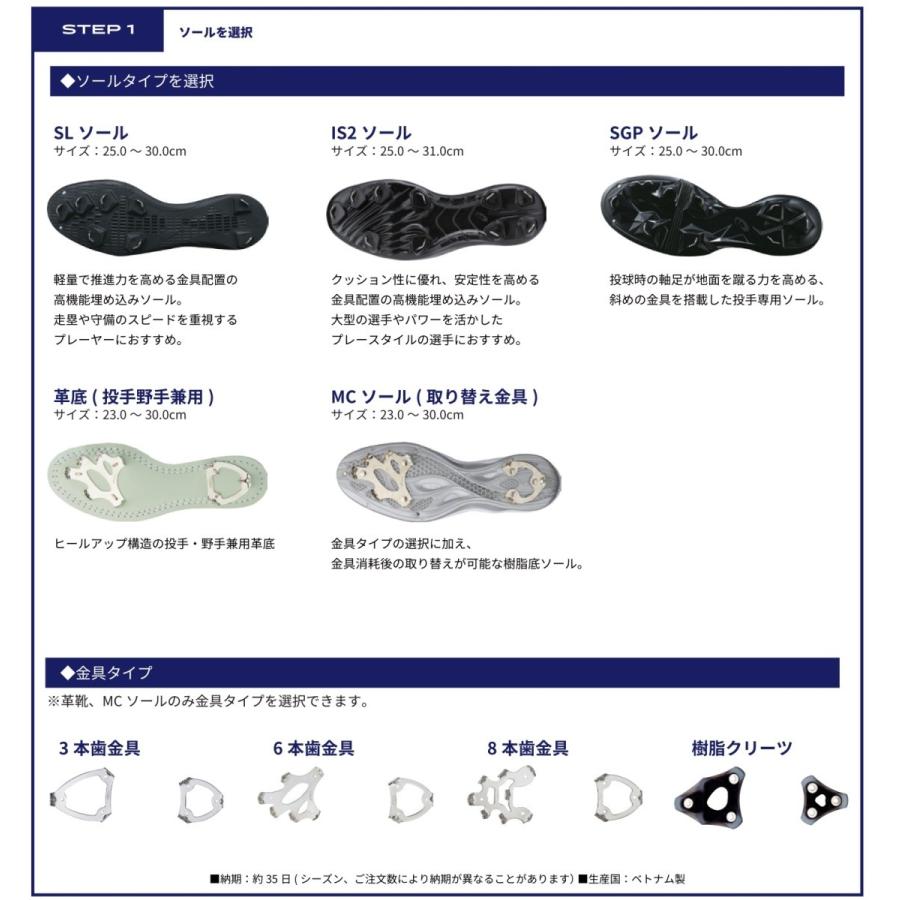 カスタムシューズ 野球スパイク ゴールドステージ カラーオーダー 本体 Slソール Iszソール アシックス 受注生産 Asics B1a スポーツショップ ブランロッシュ 通販 Yahoo ショッピング