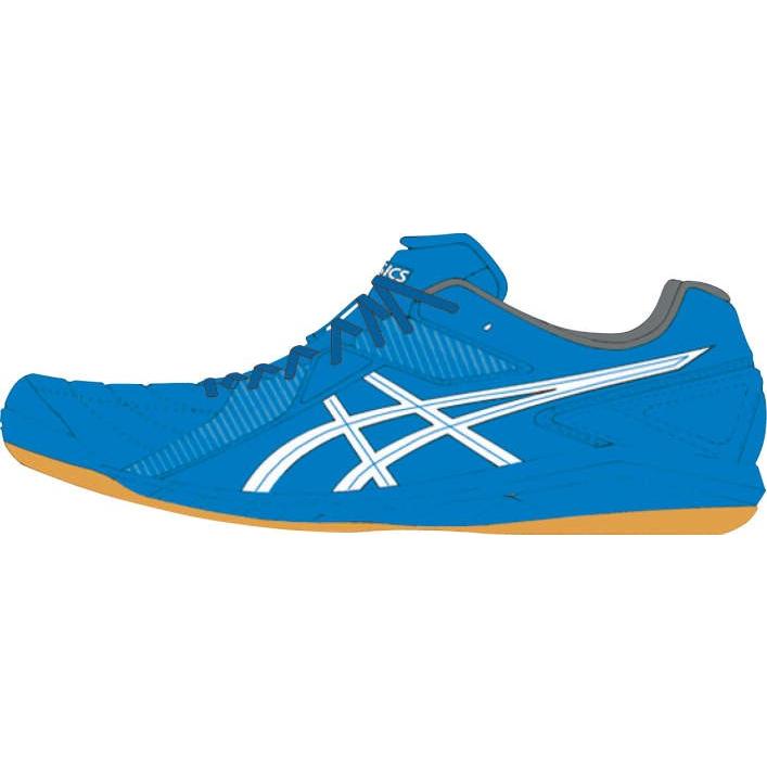 ASICS フットサルシューズ インドア デスタック 6J 青 白 ASICS フットサルシューズ インドア デスタック 6J 青 白