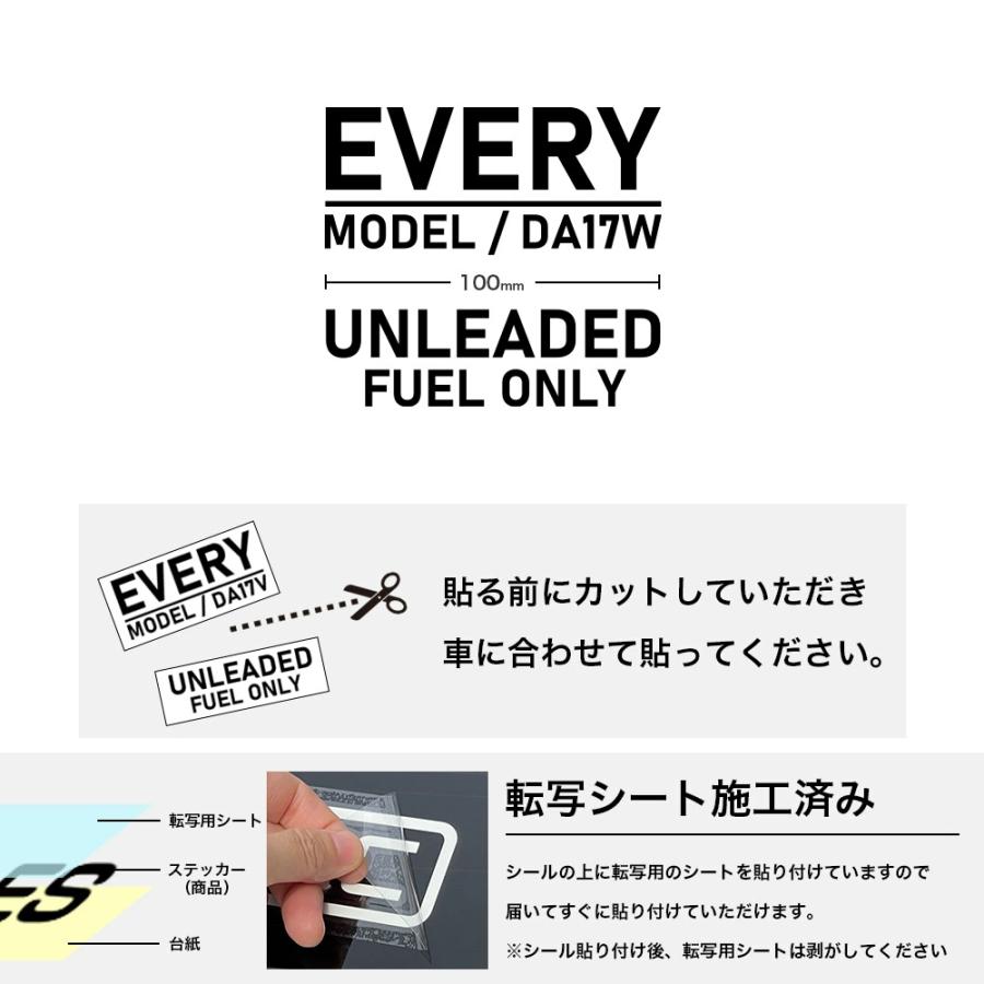 エブリイ エブリイワゴン DA17W DA17V 給油口 ステッカー シール