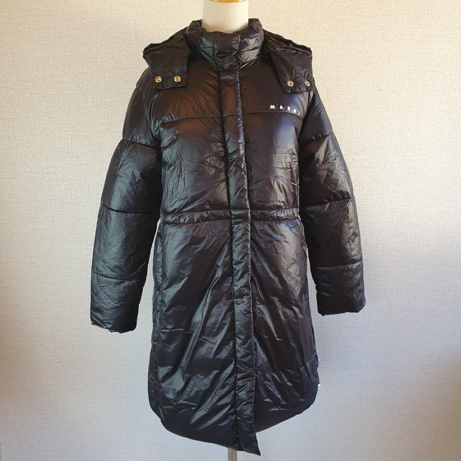 MARNI マルニ キッズ ロゴ ナイロン パデッドコート ブラック 12Y  