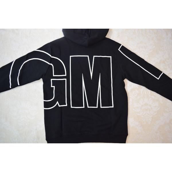 MSGM エムエスジイエム ビッグロゴ パーカー コットン キッズ 14Y ブラック 025304の画像
