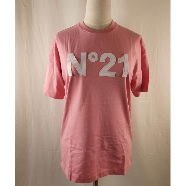 N°21 ヌメロ ヴェントゥーノ ロゴ コットン Tシャツ キッズ 12・14・16Yピンク N21240N0003｜blanccoffret