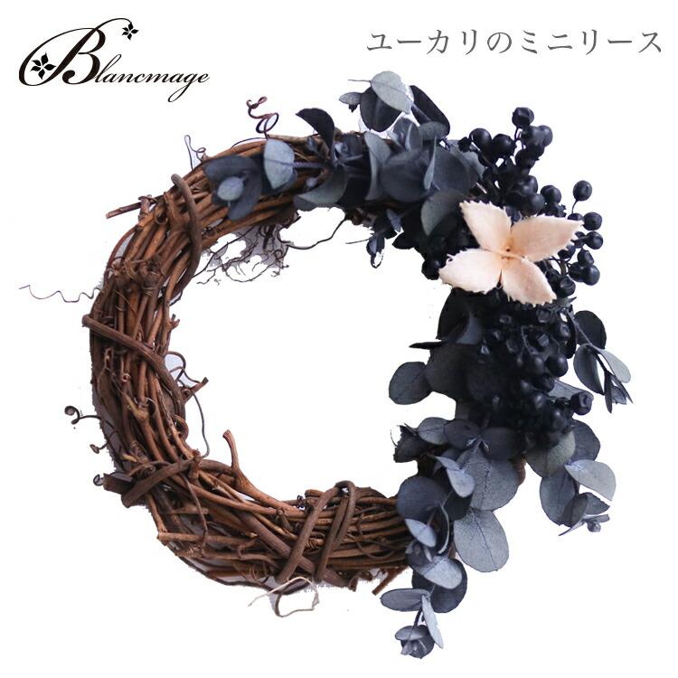 リース ユーカリのシンプルリース mini ミニ ウェディング 花 玄関 